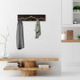 Wallity Mountain 1 Gancho de pared de madera y metal Negro
